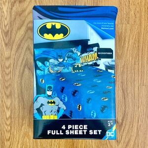 💕 WARNER BROTHERS  Batman Kids Full Size Soft Microfiber Sheet Set 💕